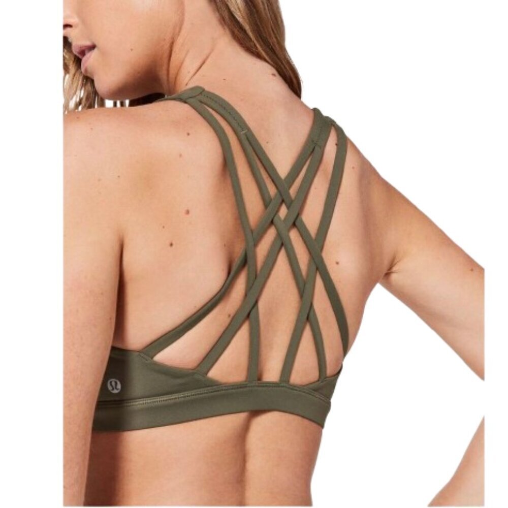 Women's 10 Lululemon Free To Be Serene Bra Sage